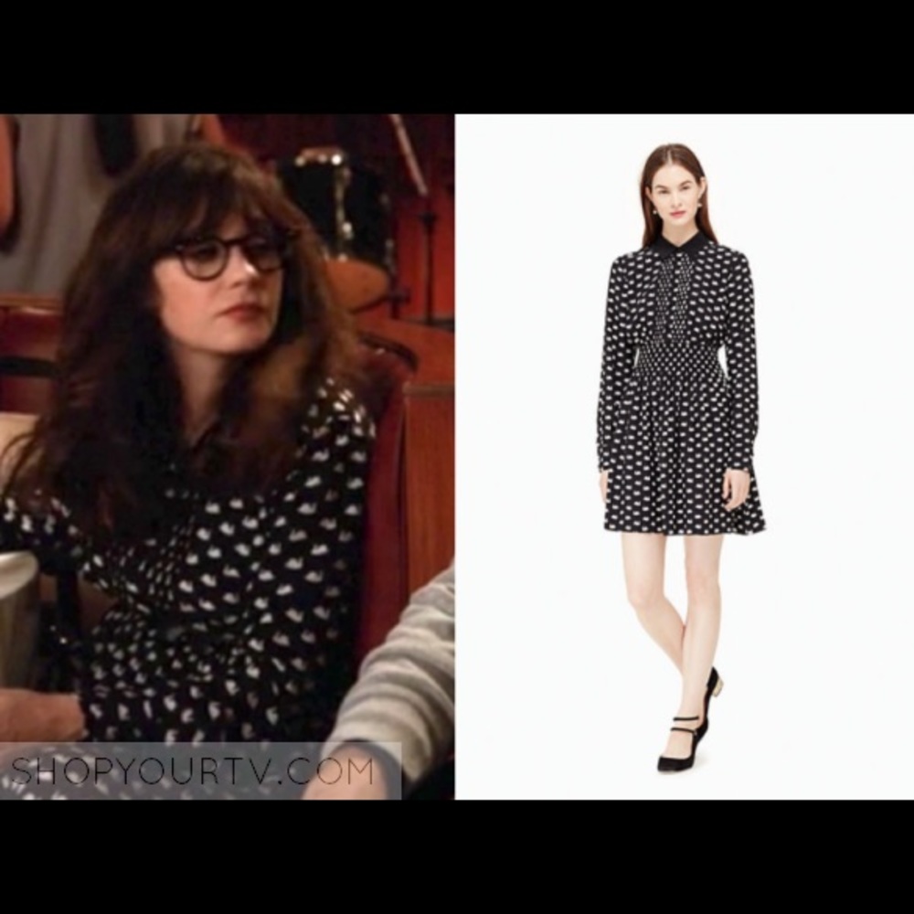NWT Kate Spade Silk Swan Shirt Dress